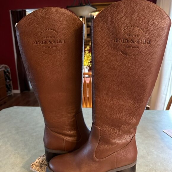 COACH Ciara Boots US 7.5B Leather - Picture 2 of 6